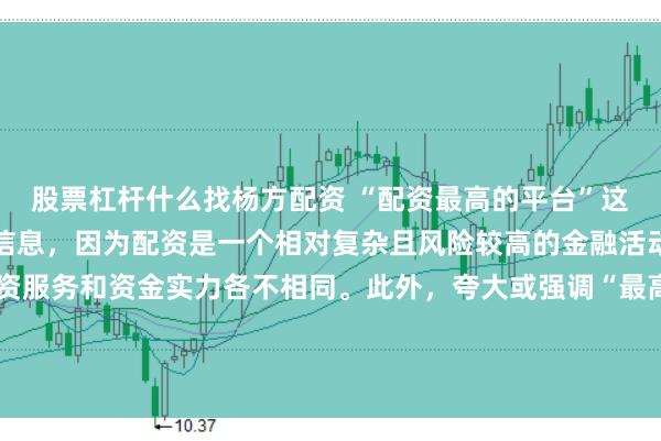 股票杠杆什么找杨方配资 “配资最高的平台”这类标题可能涉及误导性信息，因为配资是一个相对复杂且风险较高的金融活动，不同平台提供的配资服务和资金实力各不相同。此外，夸大或强调“最高”这样的绝对化词汇可能会引起读者的误解和不必要的风险暴露。